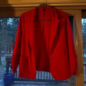 Red Women's Blazer Jacket - Unbranded